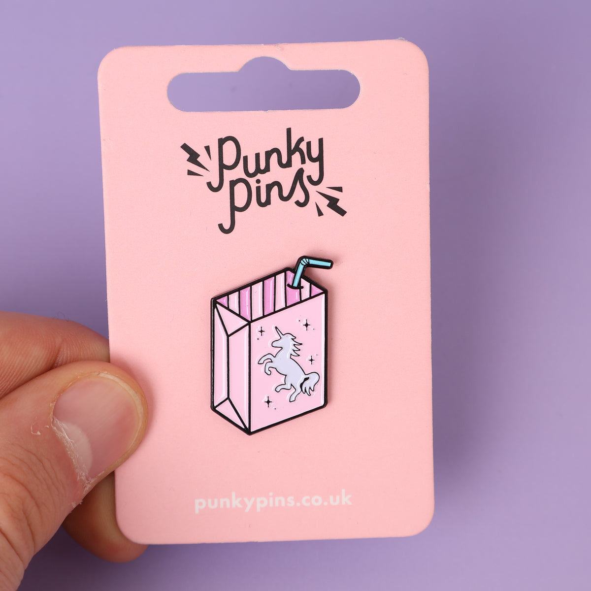 Unicorn Juice Carton Enamel Pin - Sample Sale