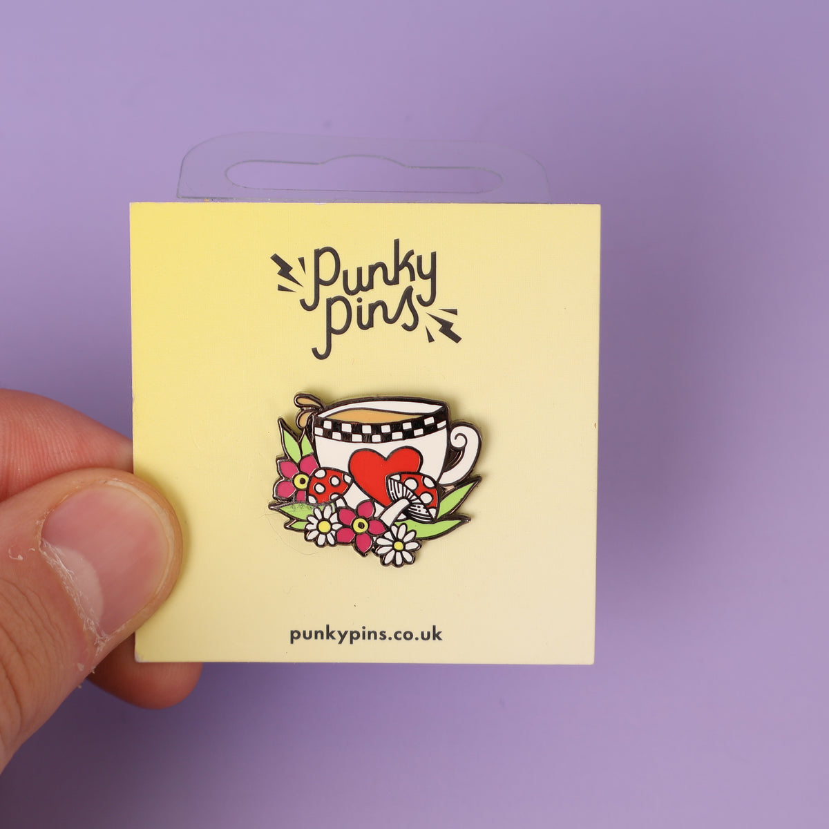 Floral Tea Cup Enamel Pin - Sample Sale
