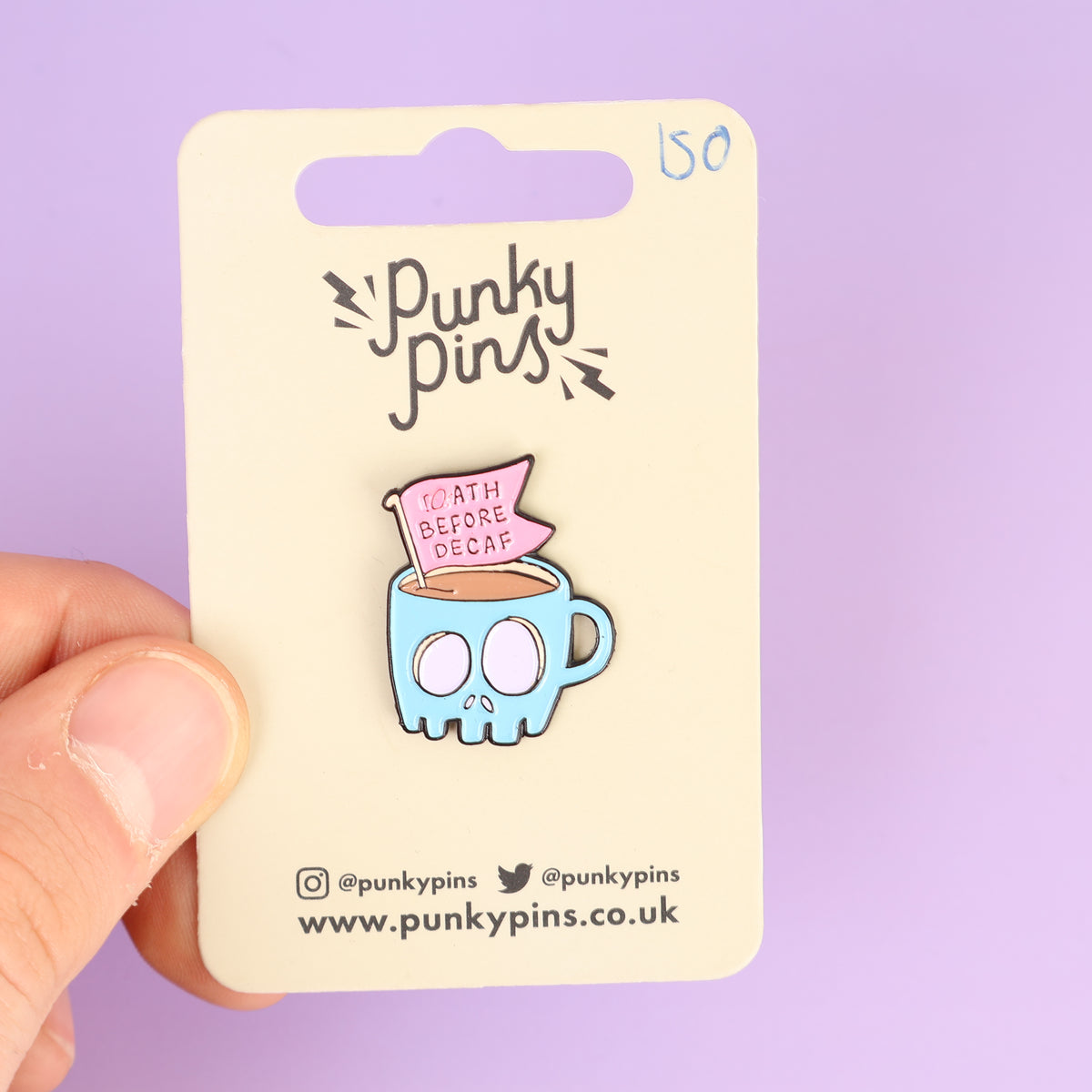 Death Before Decaf Enamel Pin - Sample Sale