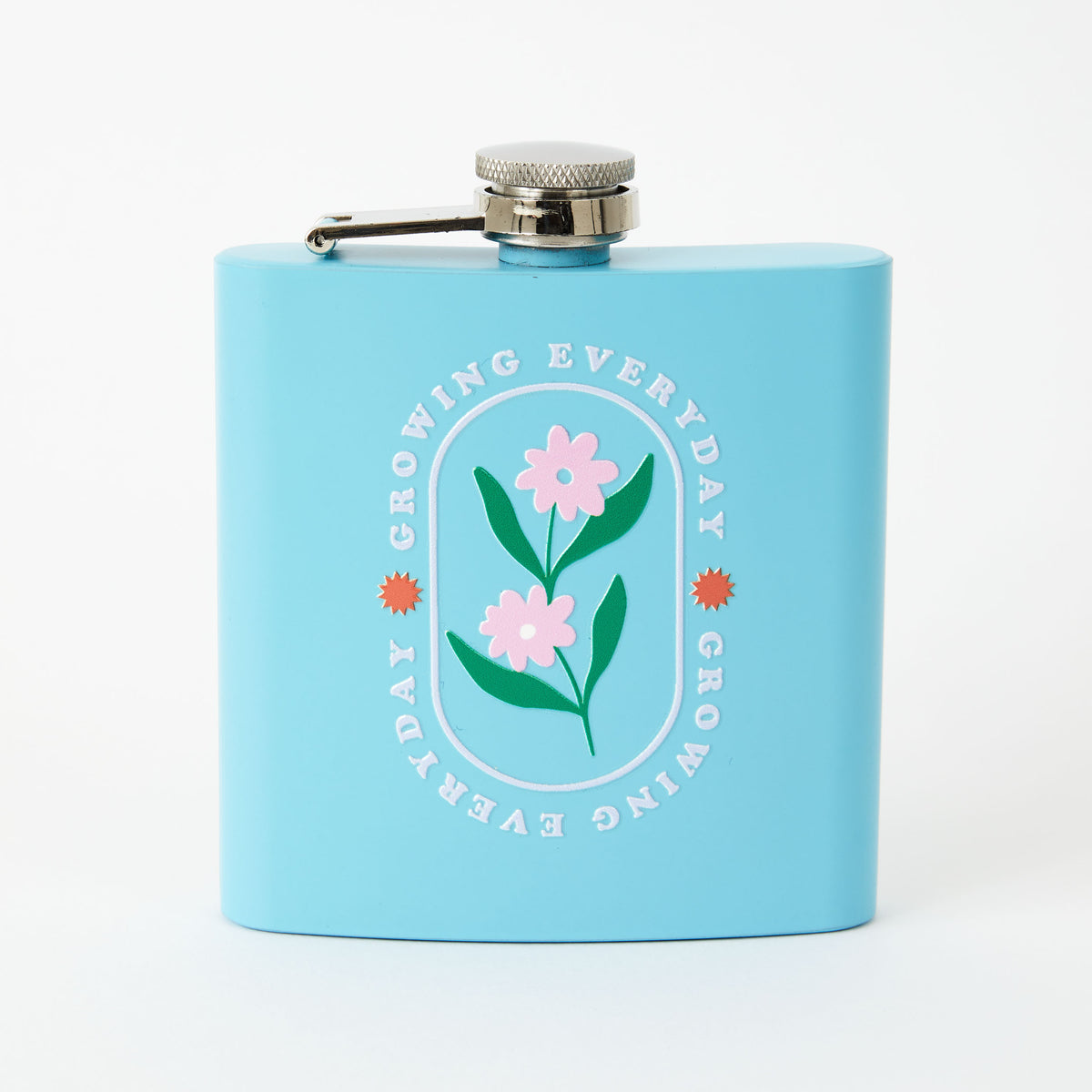 Growing Everyday Floral Hip Flask