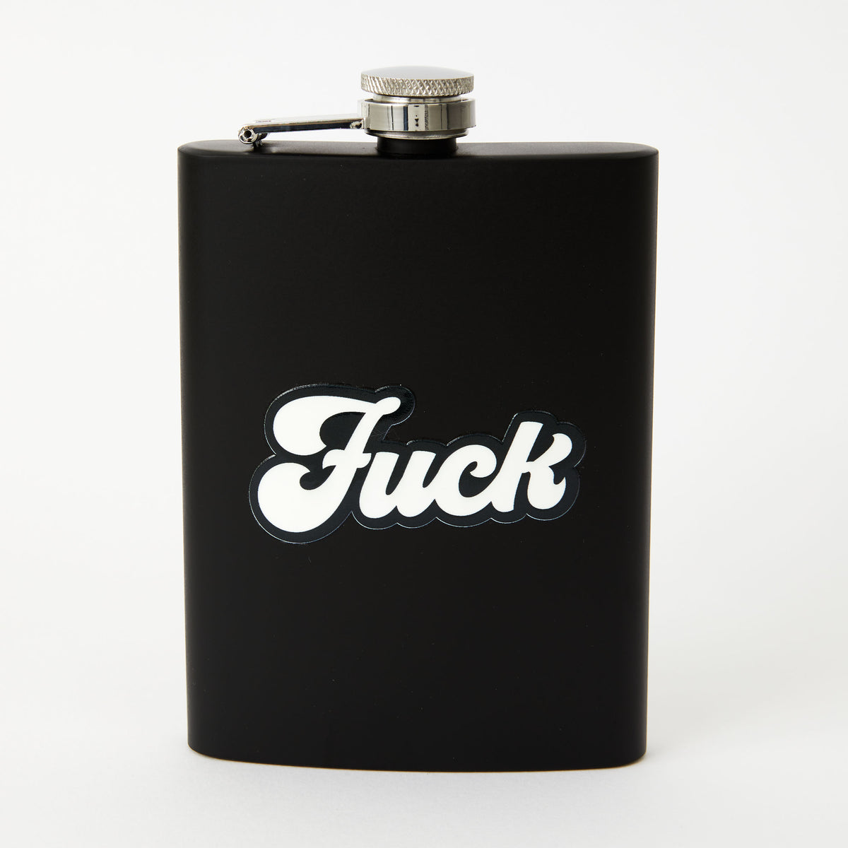 Fu** Tall Black Hip Flask