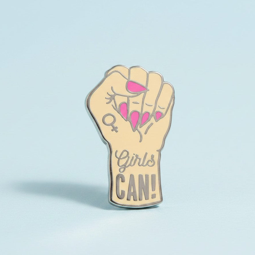 Girls Can Enamel Pin