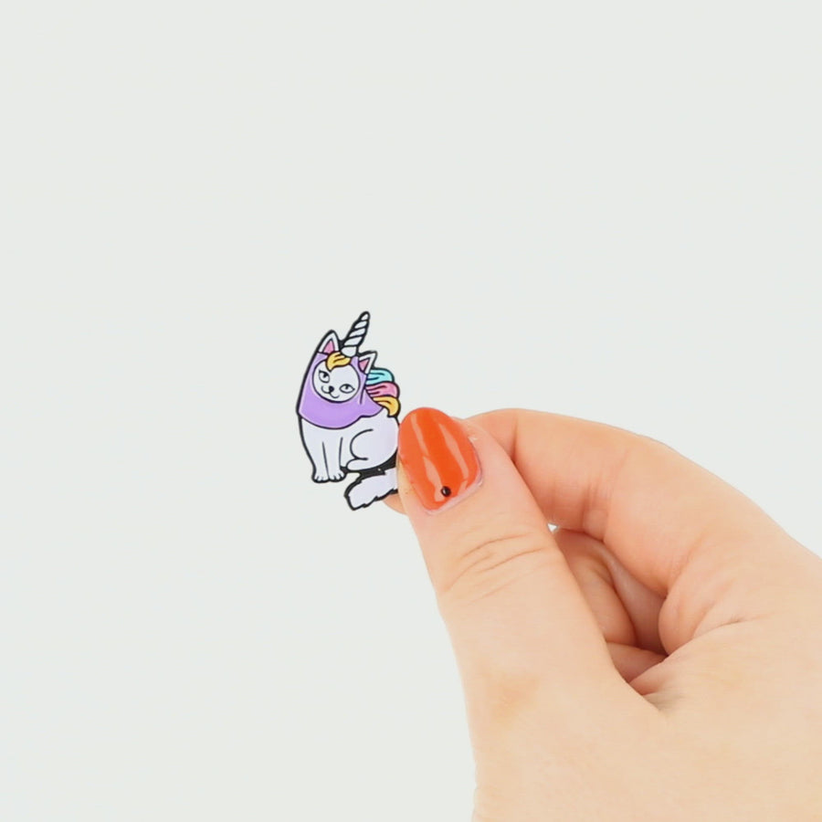 Caticorn Enamel Pin