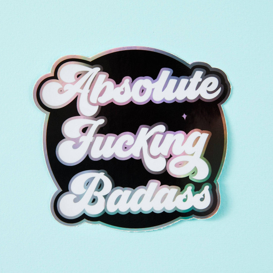 Punky Pins Absolute F*cking Badass Holographic Sticker