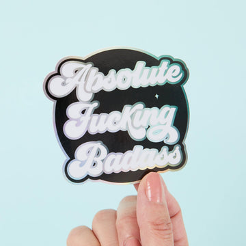 Punky Pins Absolute F*cking Badass Holographic Sticker