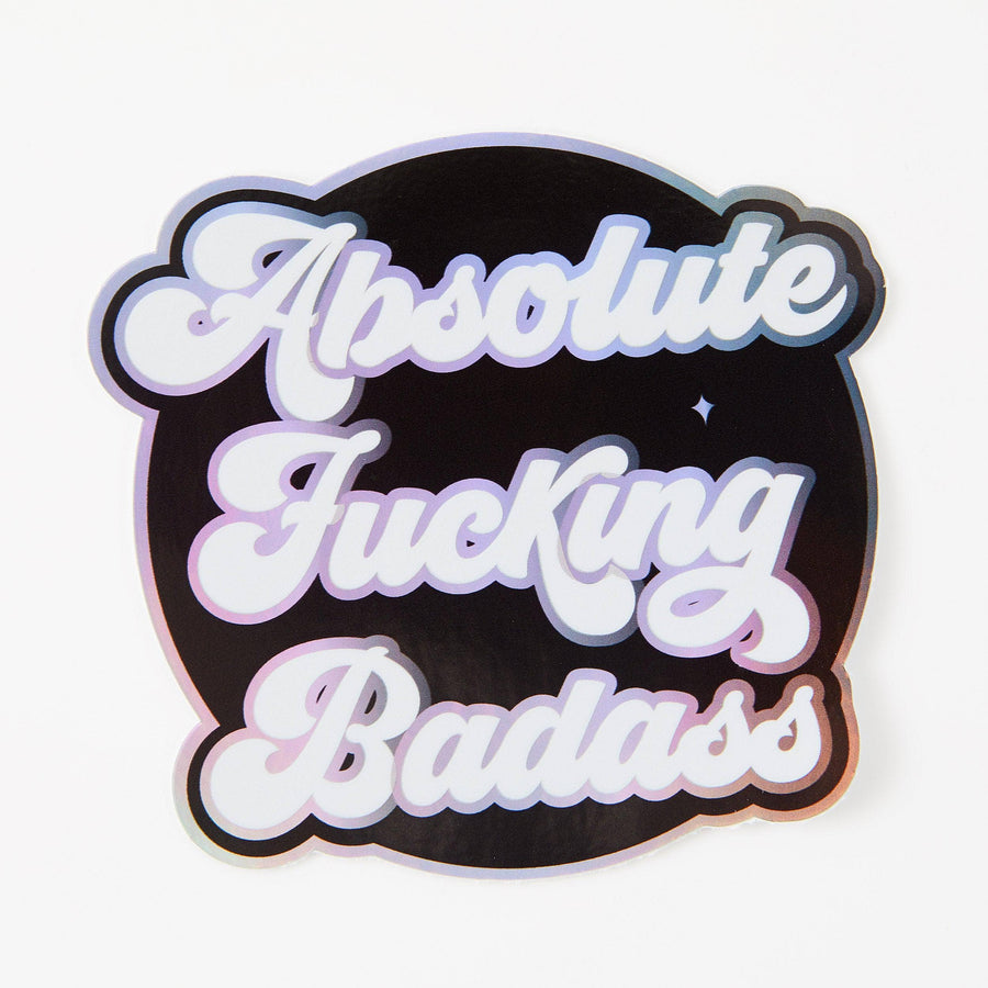 Punky Pins Absolute F*cking Badass Holographic Sticker