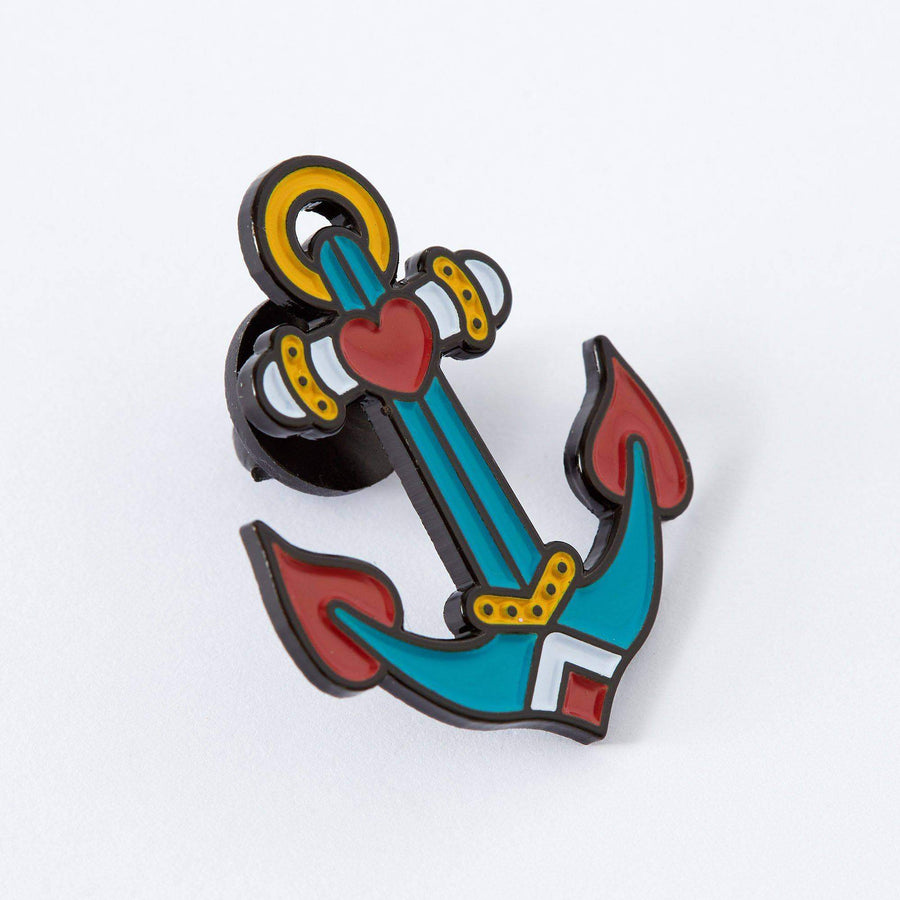 Punky Pins Anchor Tattoo Inspired Enamel Pin