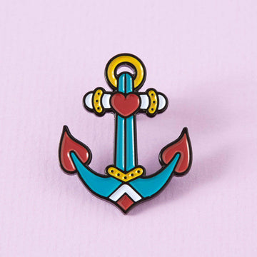 Punky Pins Anchor Tattoo Inspired Enamel Pin