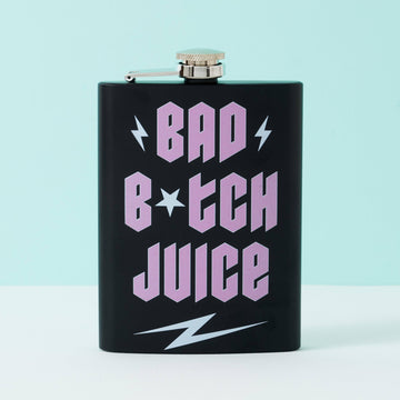 Punky Pins Bad B*tch Tall Black Hip Flask