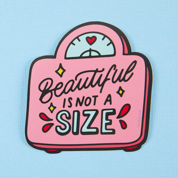 Punky Pins Beautiful Is Not A Size Vinyl Sticker