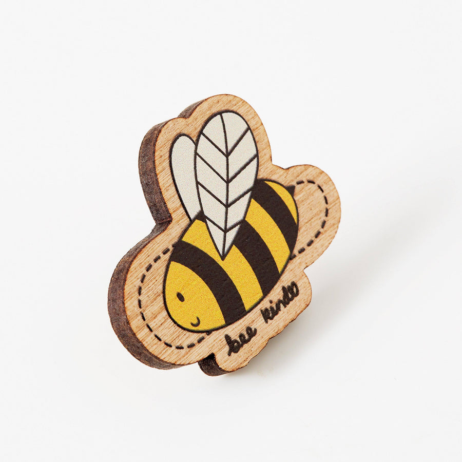 Punky Pins Bee Kind Wooden Eco Pin