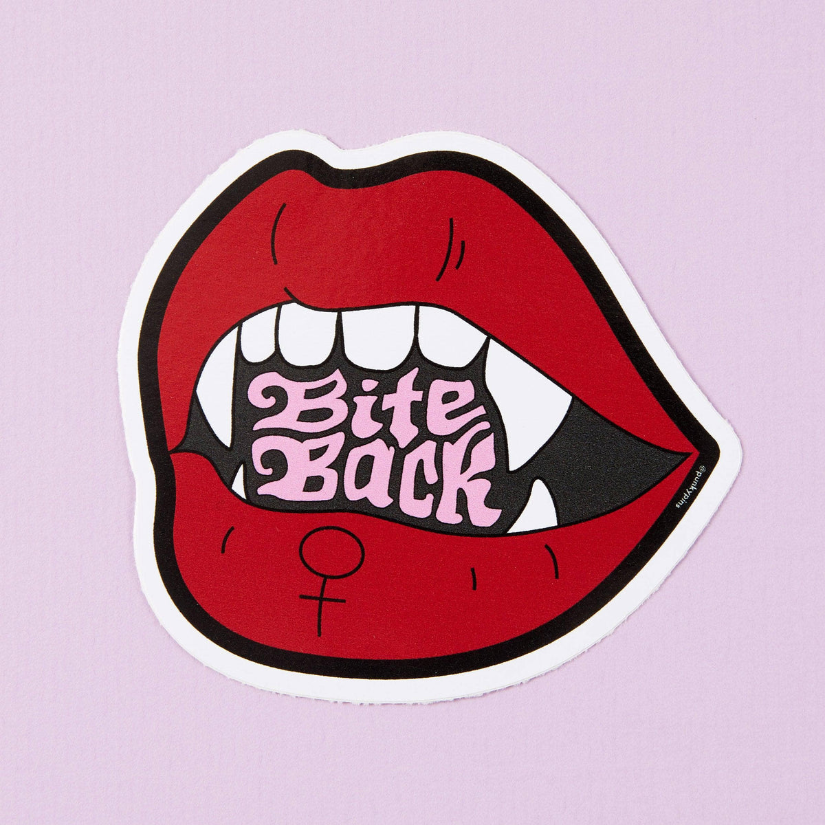 Punky Pins Bite Back Vinyl Sticker