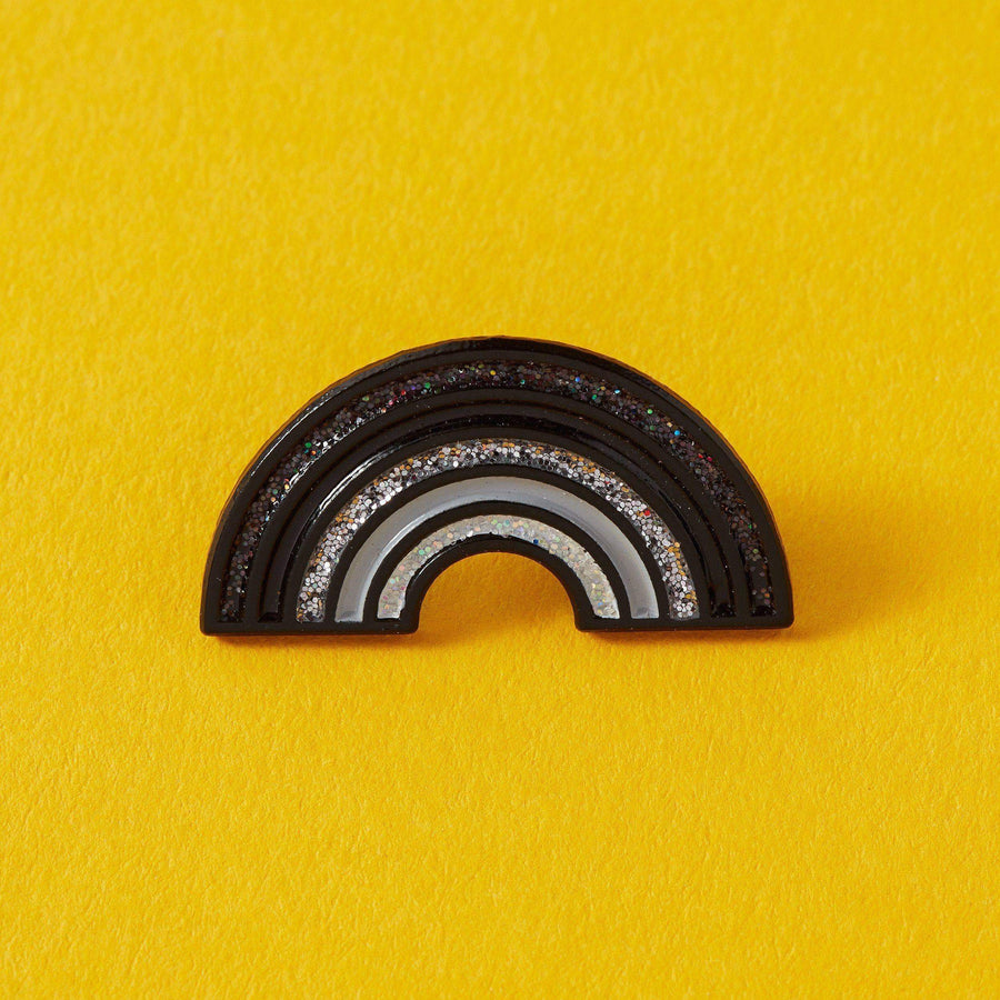Punky Pins Black Rainbow Enamel Pin