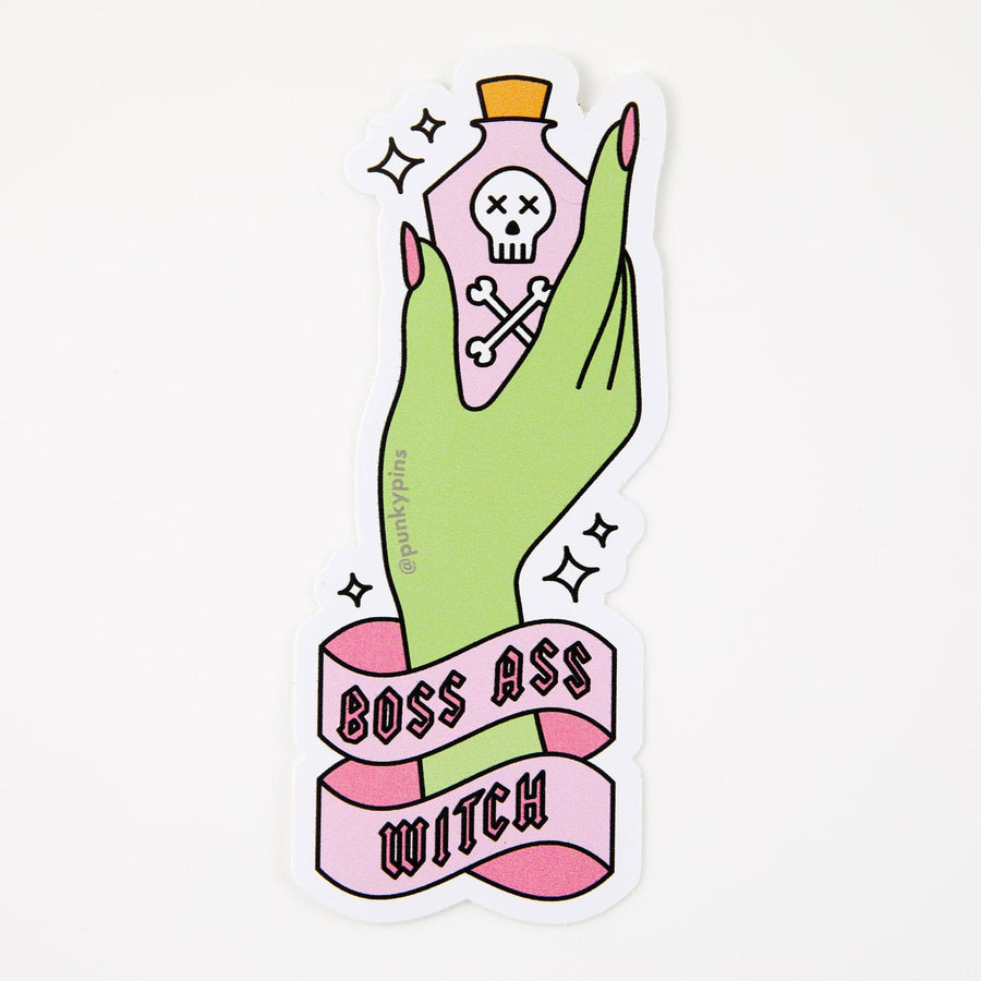 Punky Pins Boss Ass Witch Vinyl Sticker