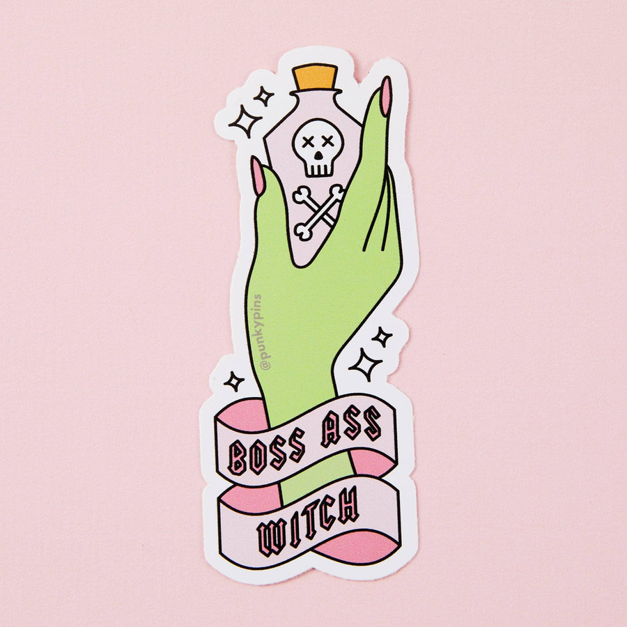 Punky Pins Boss Ass Witch Vinyl Sticker