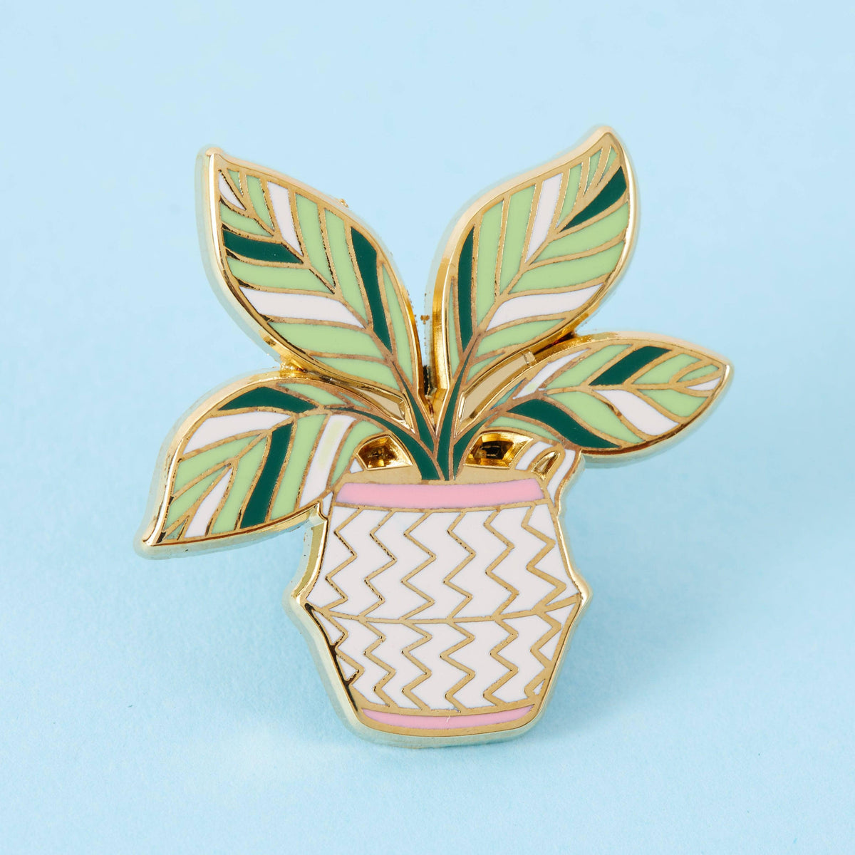 Punky Pins Calathea 'White Fusion' Enamel Pin
