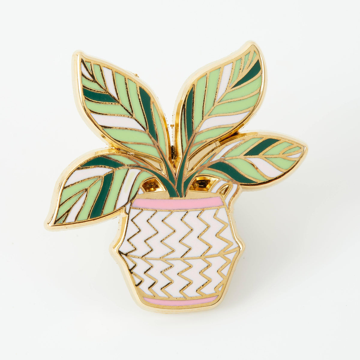 Punky Pins Calathea 'White Fusion' Enamel Pin