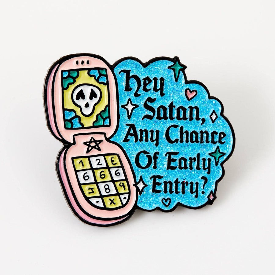 Punky Pins Call To Satan Enamel Pin