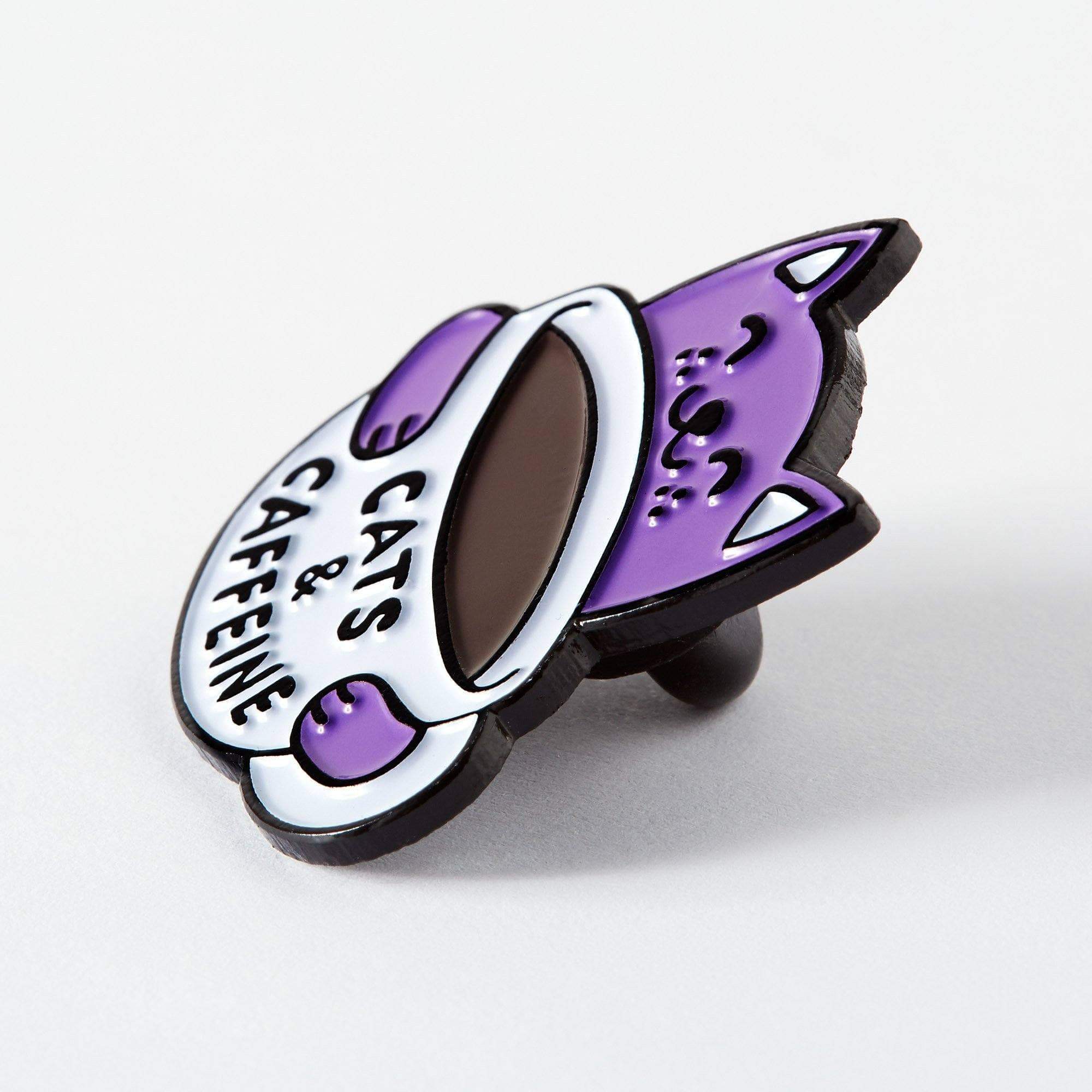Cats & Caffeine Enamel Pin | Punky Pins – punkypins