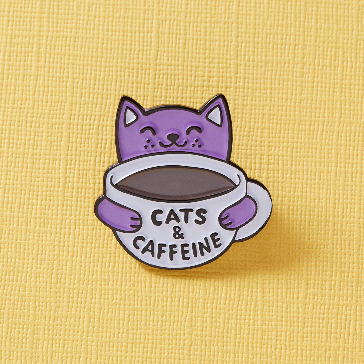Punky Pins Cats & Caffeine Enamel Pin