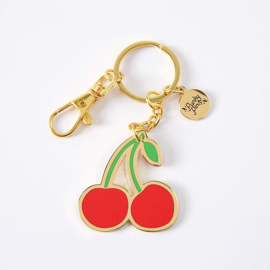 Punky Pins Cherry Enamel Keyring