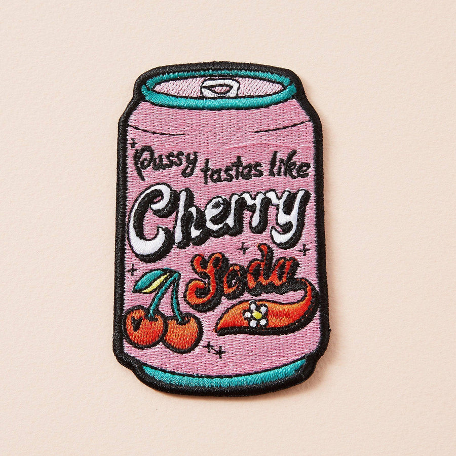 Punky Pins Cherry Soda Embroidered Iron On Patch