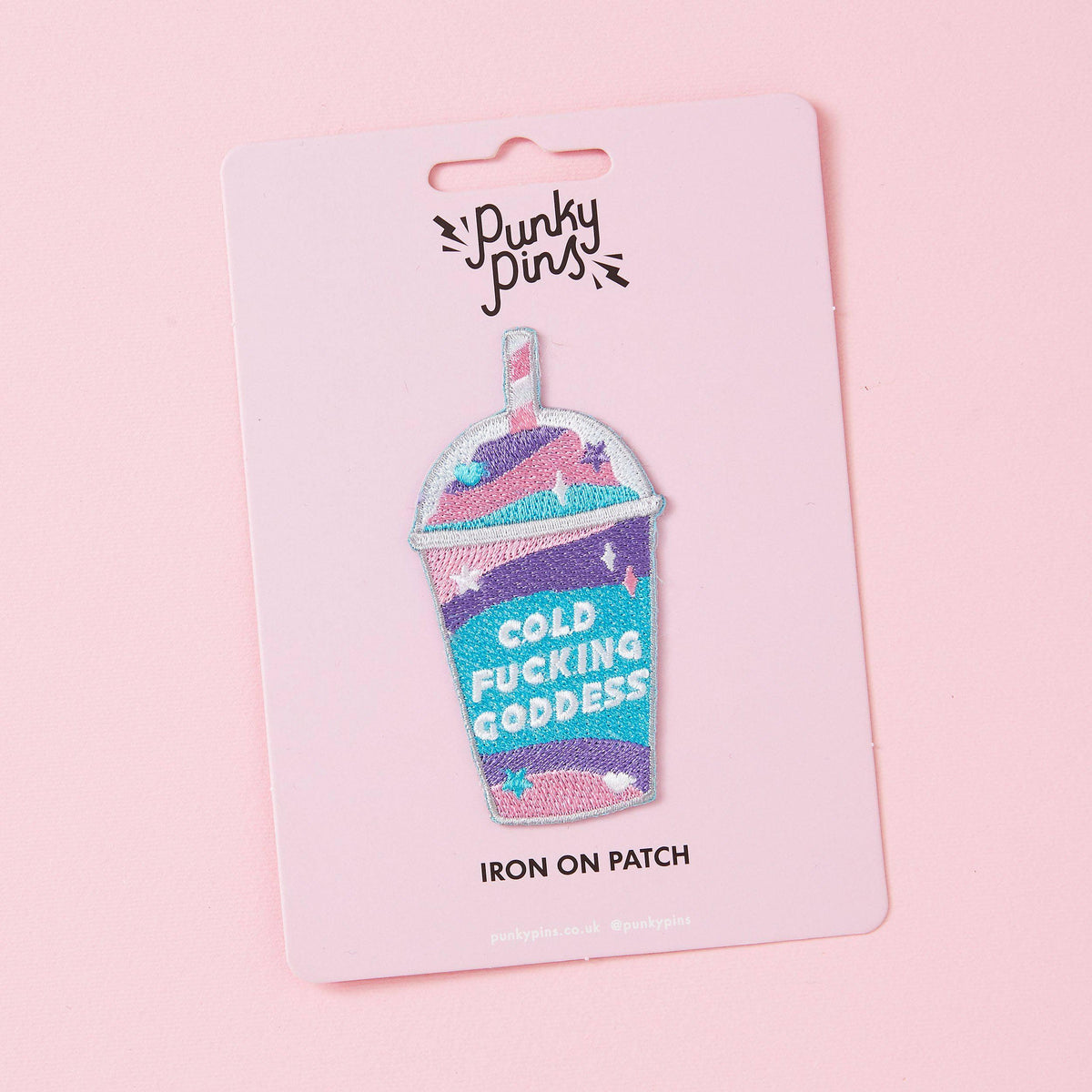 Punky Pins Cold Fucking Goddess Embroidered Iron On Patch