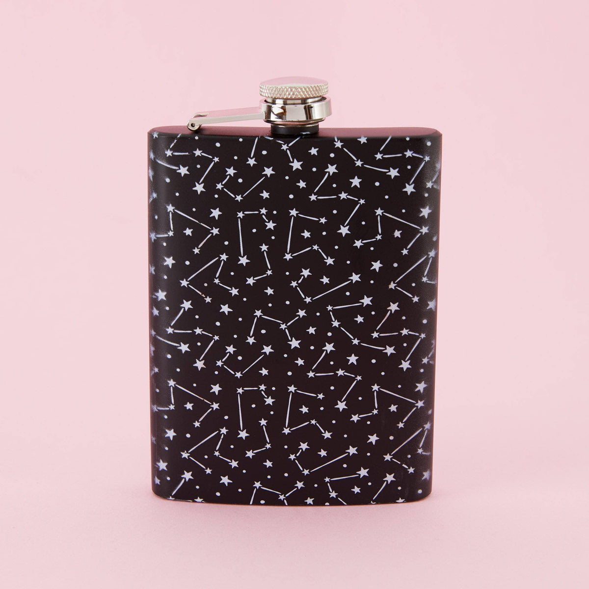Punky Pins Constellation Hip Flask - Tall Black