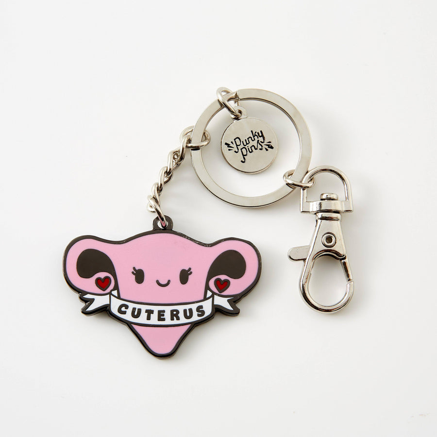 Punky Pins Cuterus Uterus Hard Enamel Keyring