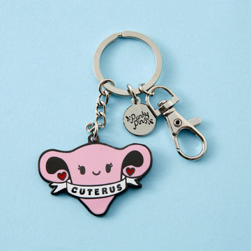 Punky Pins Cuterus Uterus Hard Enamel Keyring