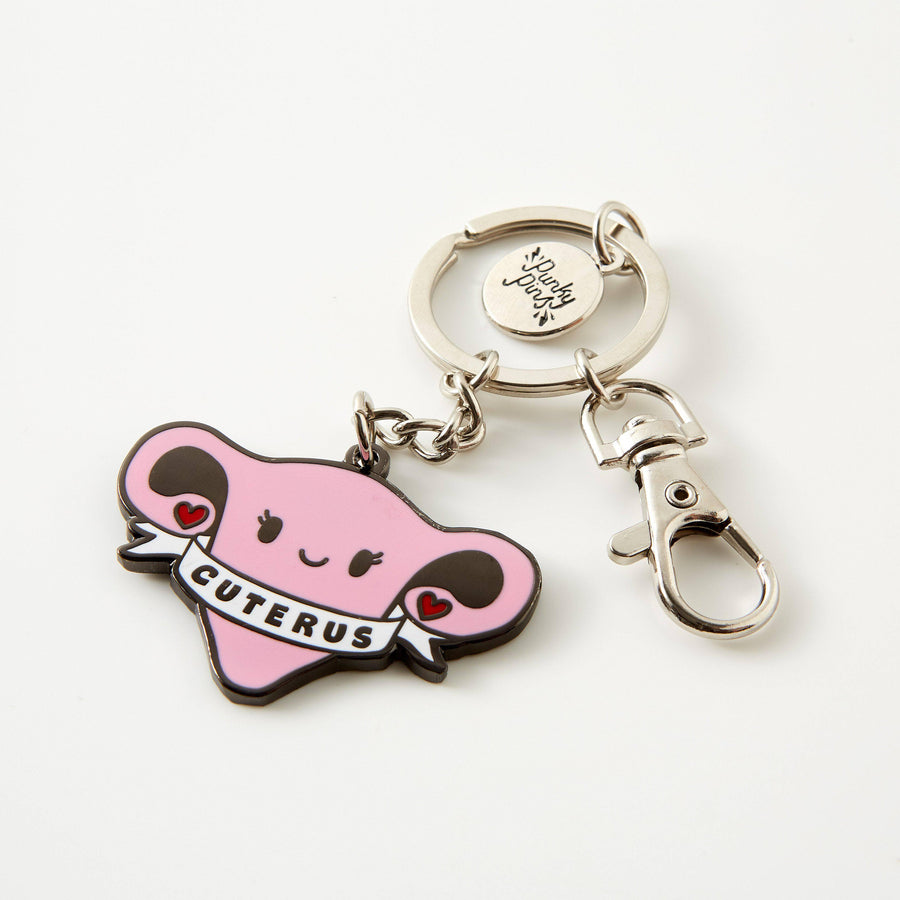 Punky Pins Cuterus Uterus Hard Enamel Keyring