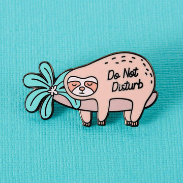 Do Not Disturb Sloth Enamel Pin