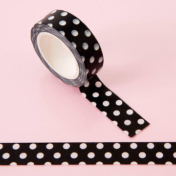Punky Pins Dots Black Washi Tape