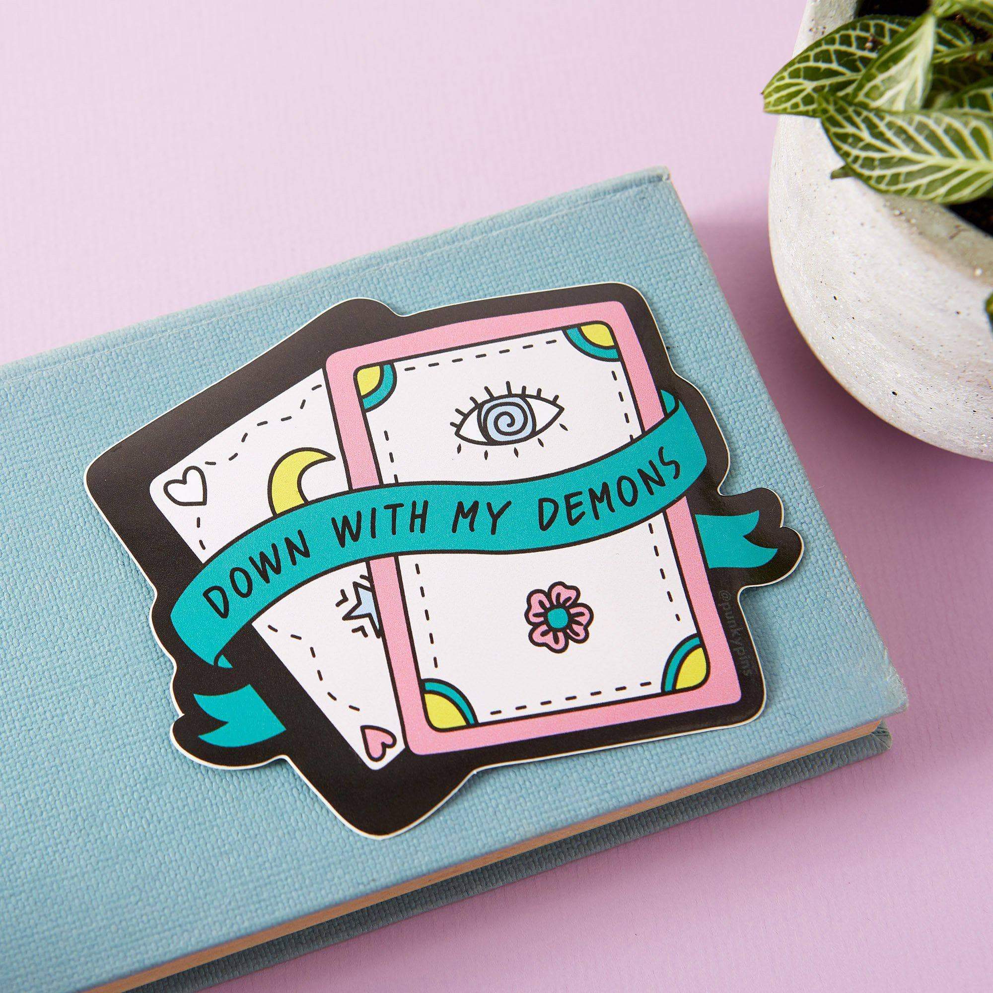 Down With My Demons Laptop Sticker – punkypins