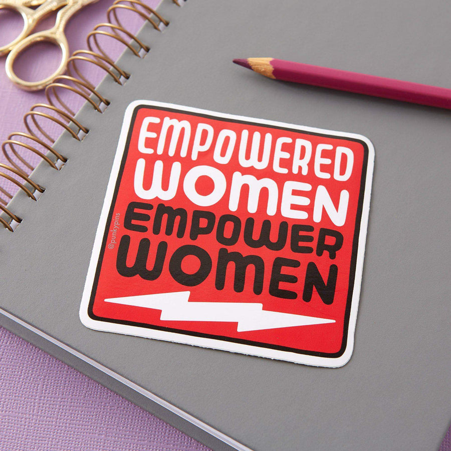 Punky Pins Empowered Women Empower Women Large Vinyl Sticker