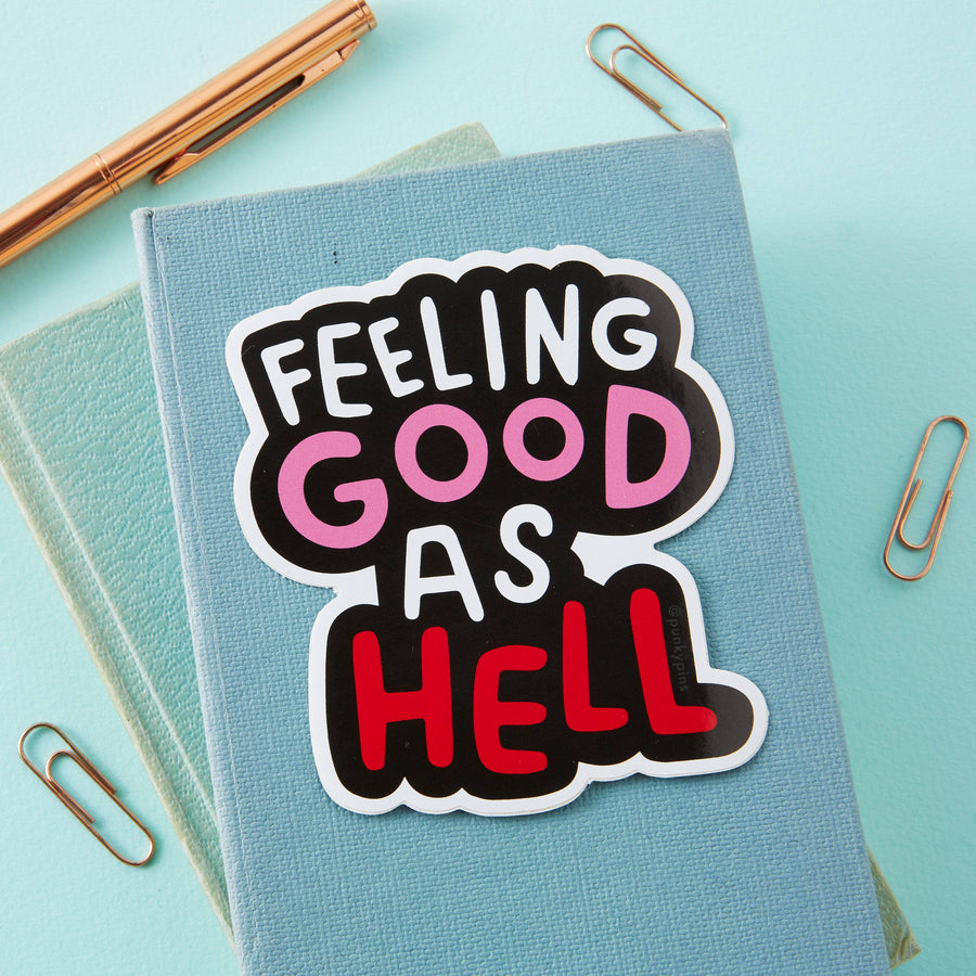 Punky Pins Feeling Good As Hell Sticker