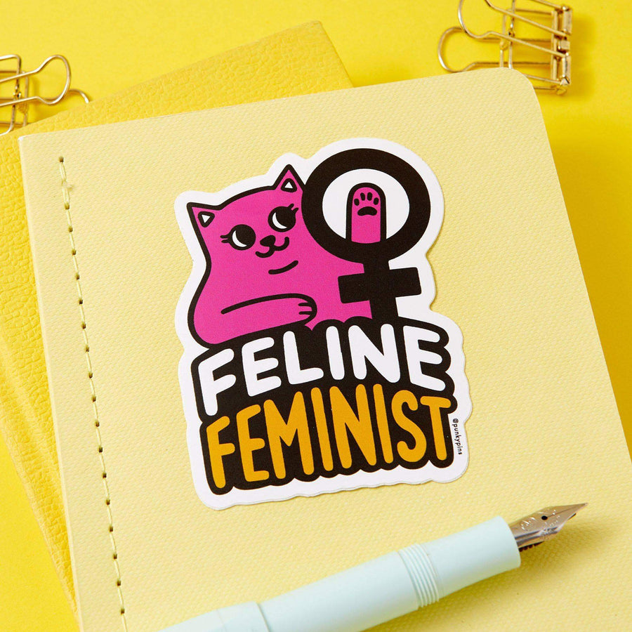 Punky Pins Feline Feminist Soft Vinyl Sticker