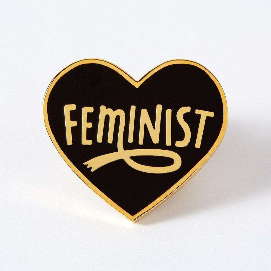 Punky Pins Feminist Heart Shaped Enamel Pin