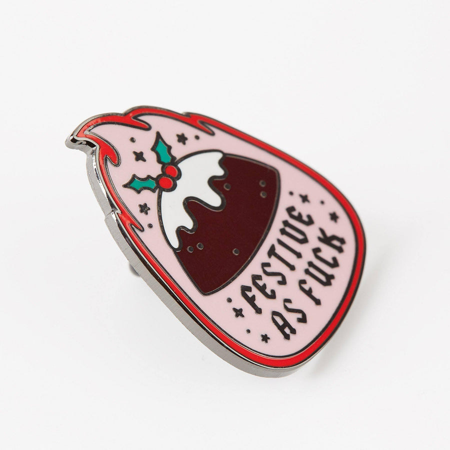 Punky Pins Festive As Fuck Pudding Enamel Pin