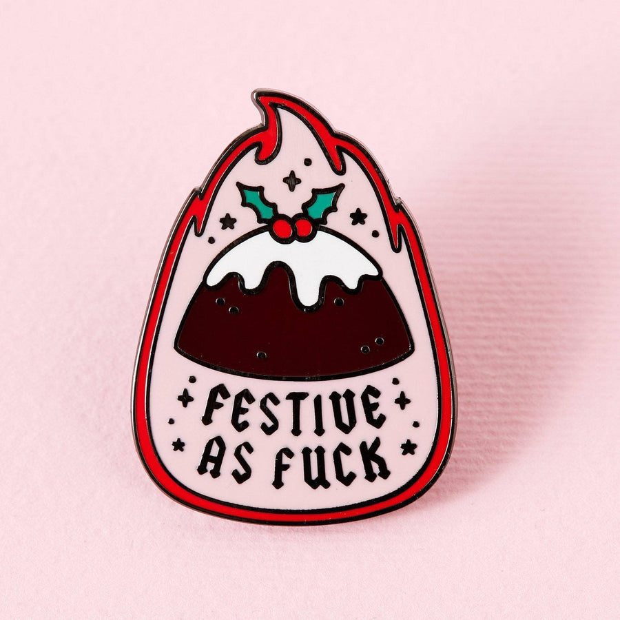 Punky Pins Festive As Fuck Pudding Enamel Pin