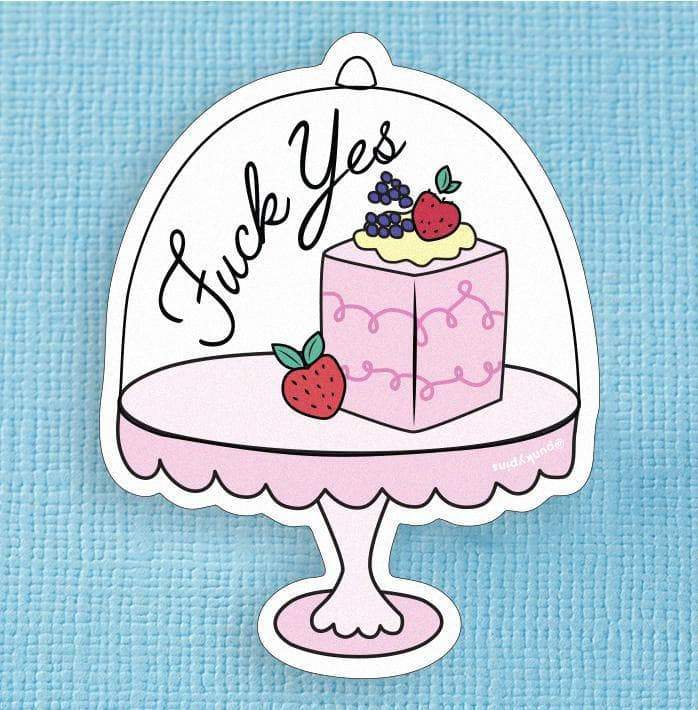Fuck Yes Cakes Large Vinyl Sticker