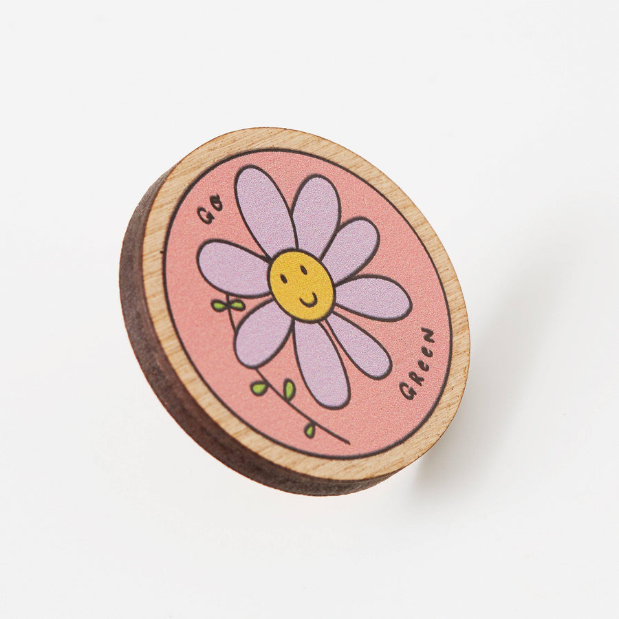 Punky Pins Go Green Wooden Eco Pin