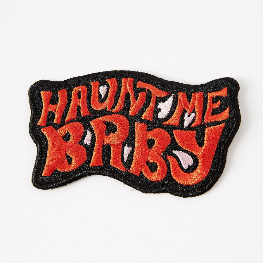 Punky Pins Haunt Me Baby Iron on Patch