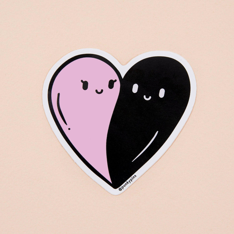 Punky Pins Heart Ghosts Vinyl Sticker