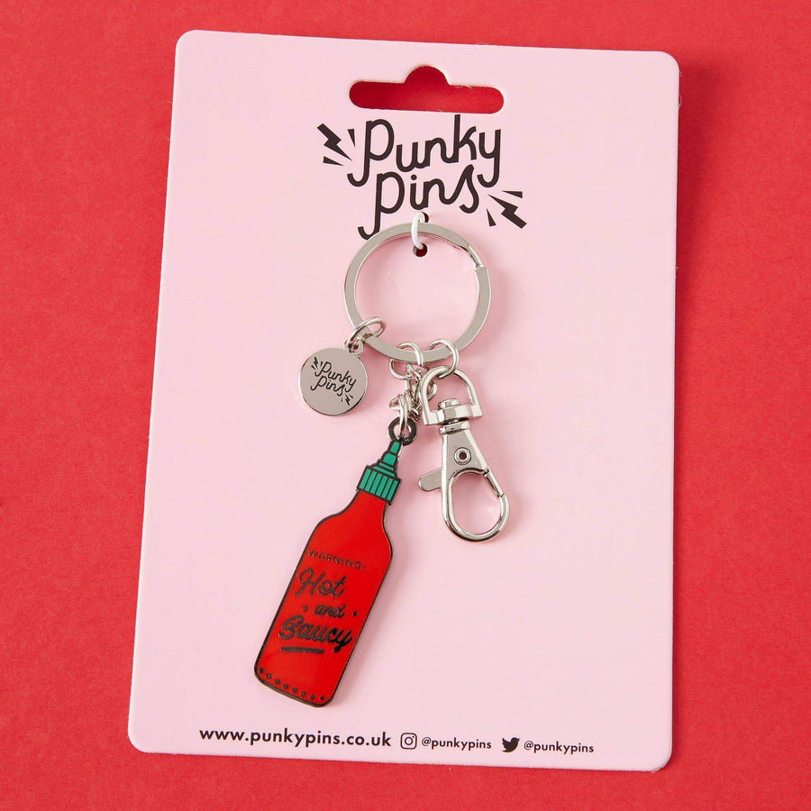 Punky Pins Hot and Saucy Enamel Keyring