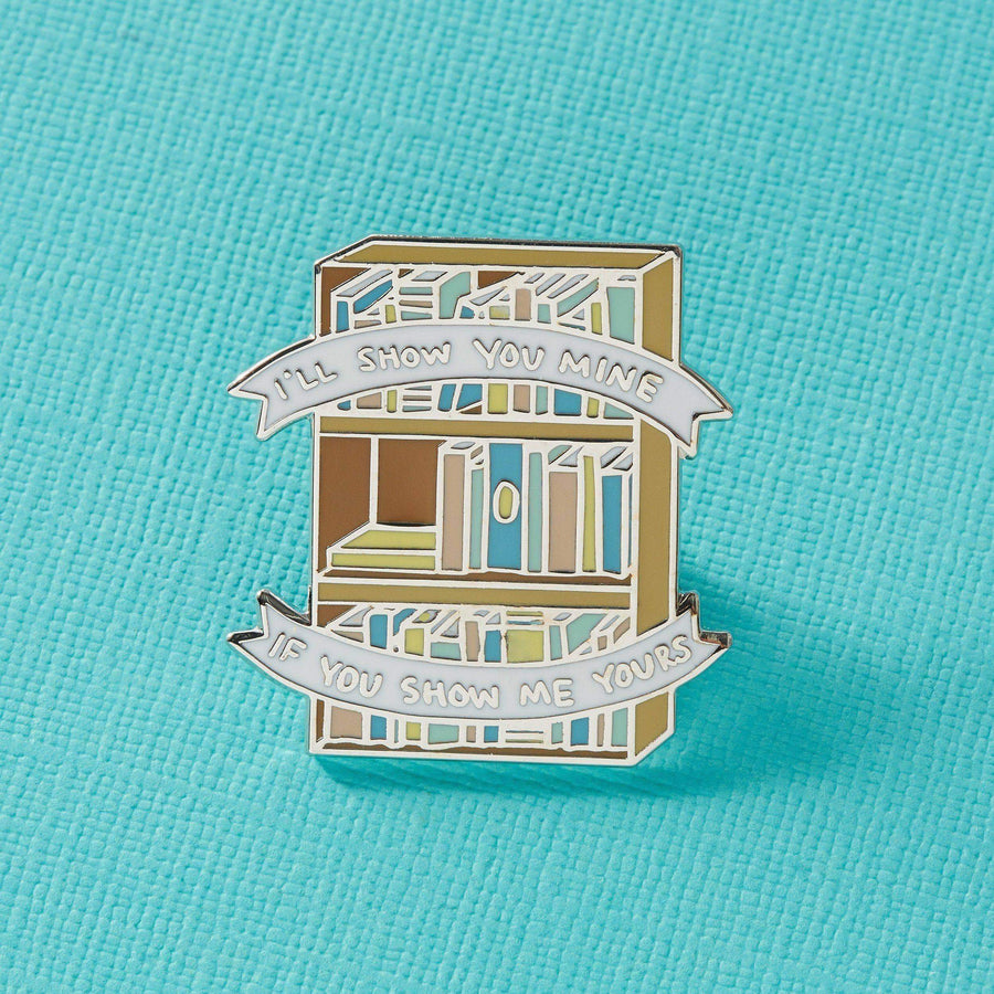 Punky Pins I'll Show You Mine, If You Show Me Yours Bookcase Enamel Pin