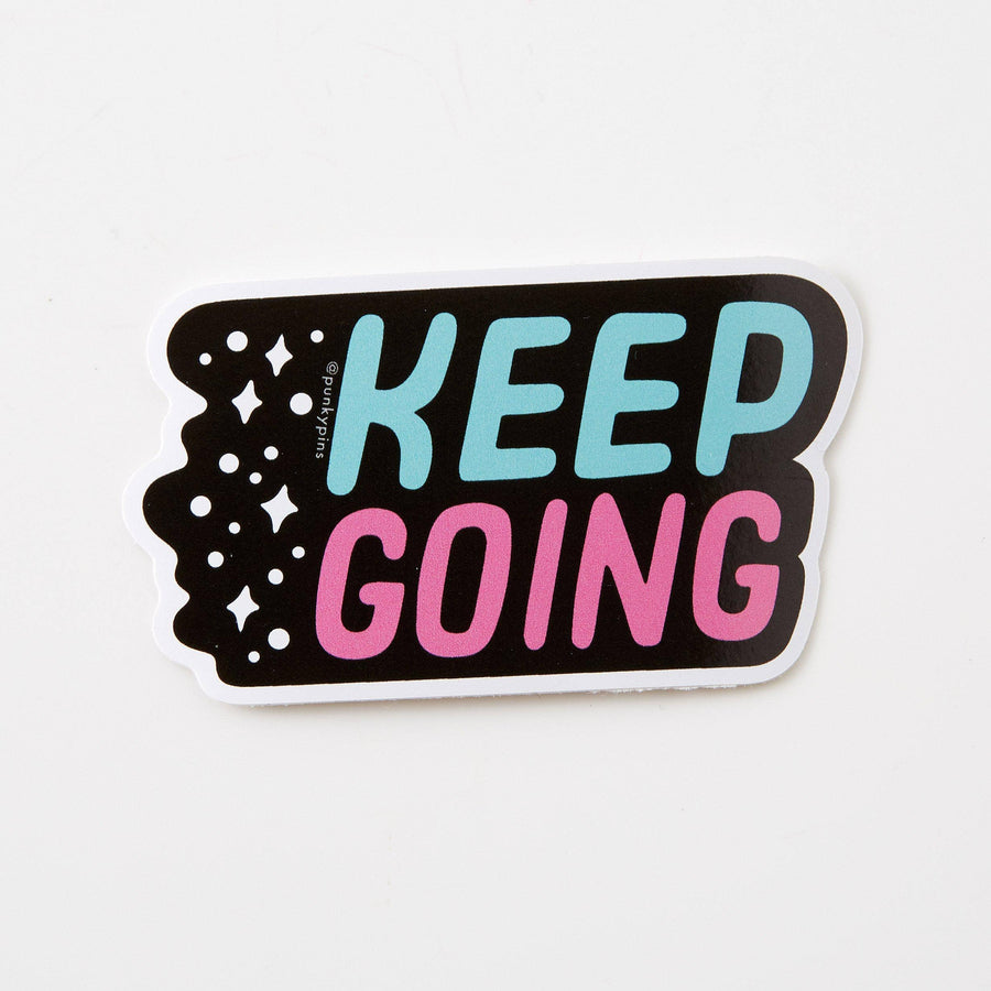 Punky Pins Keep Going Vinyl Sticker