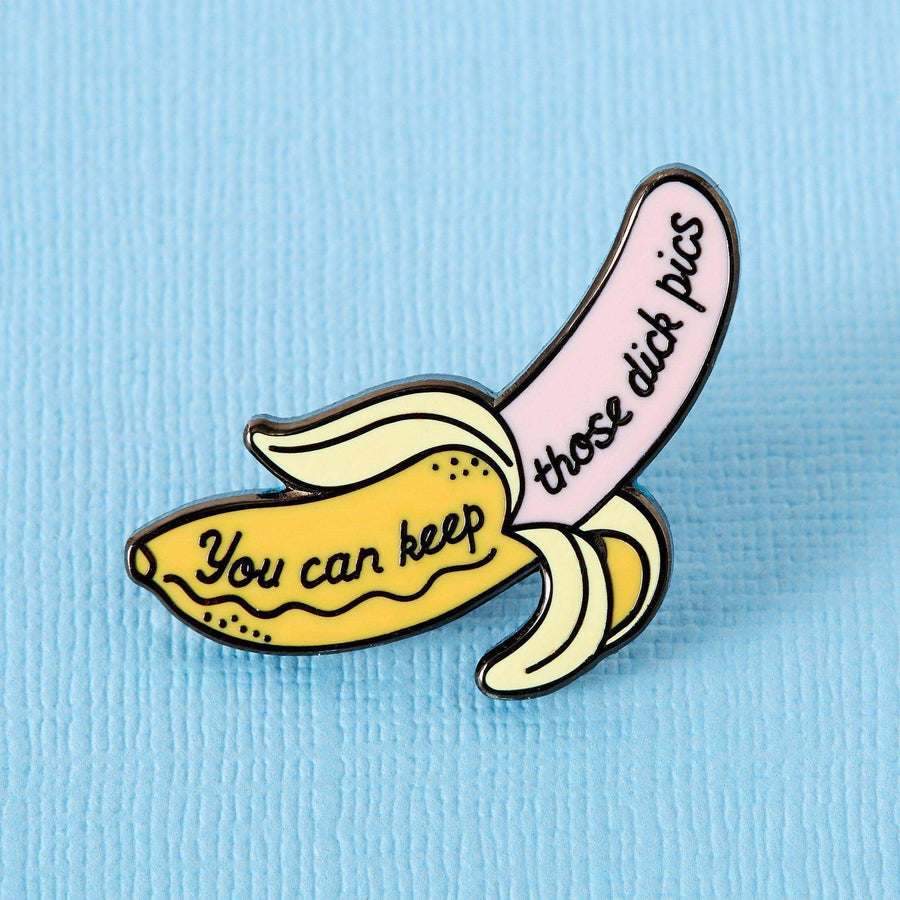 Punky Pins Keep Your Dick Pics Enamel Pin