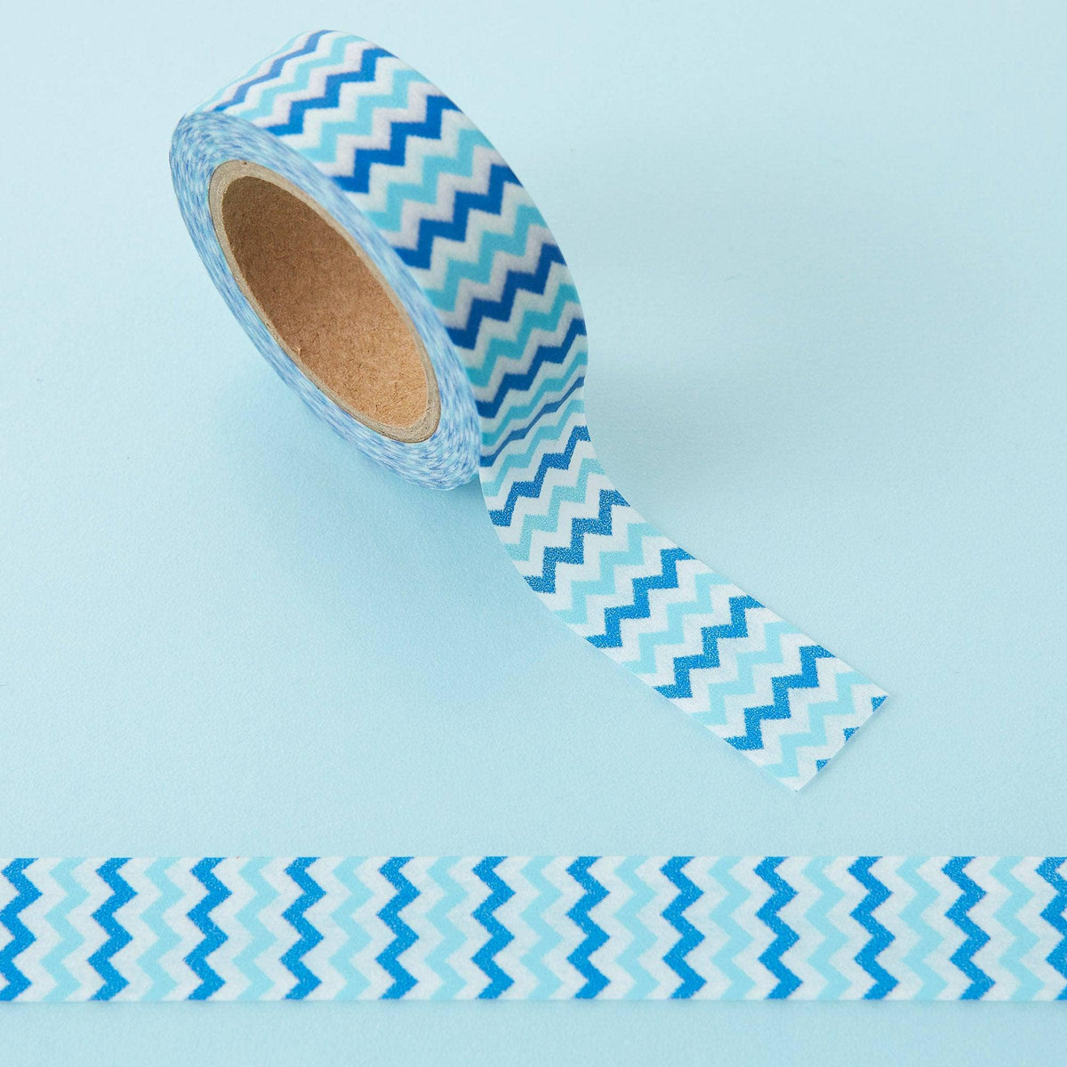 Punky Pins Light & Bright Blue Wave Washi Tape