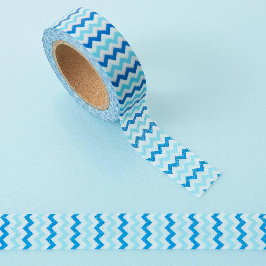 Punky Pins Light & Bright Blue Wave Washi Tape